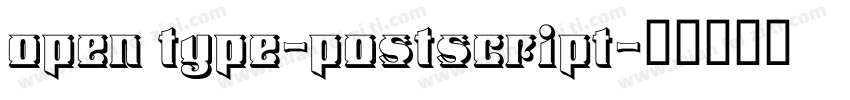 open type-postscript字体转换